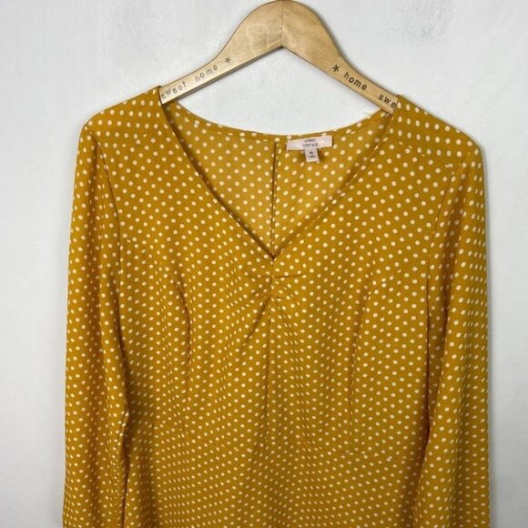 Como Vintage Bohemian Mustard Yellow Polka Dot Summer Dress Size‎ XL Sundress - Picture 9 of 16